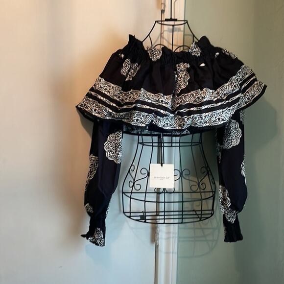 Tensione In long sleeve crop Top Black M - Picture 5 of 8